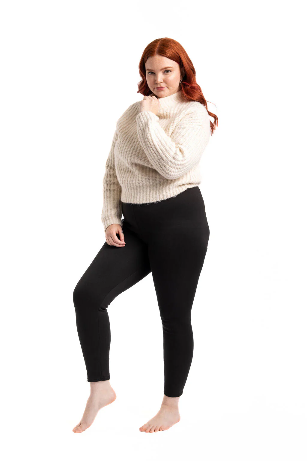 Black - Cozy Lined Leggings - Image 2