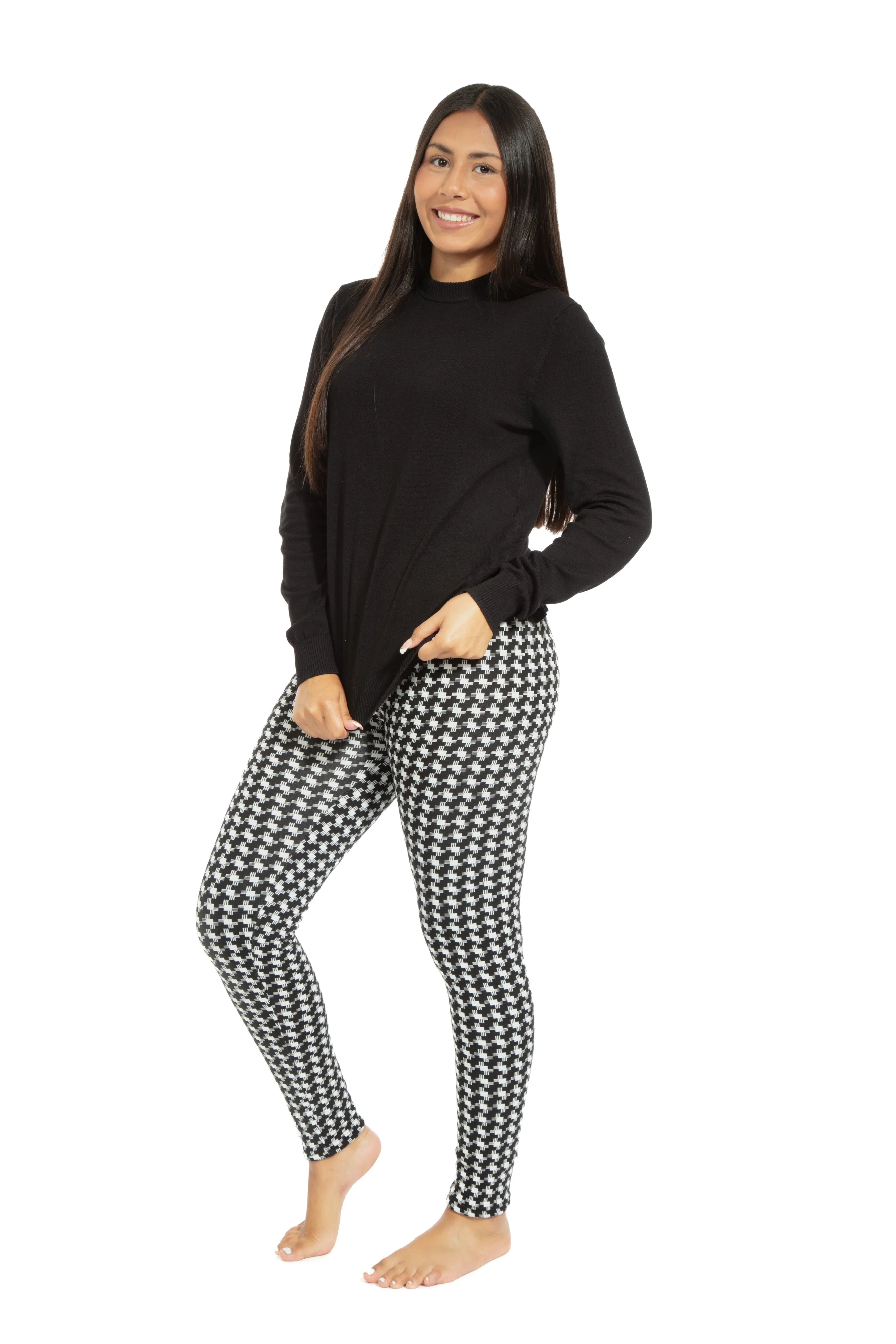 Black Xcross - Cozy Lined Leggings - Image 5