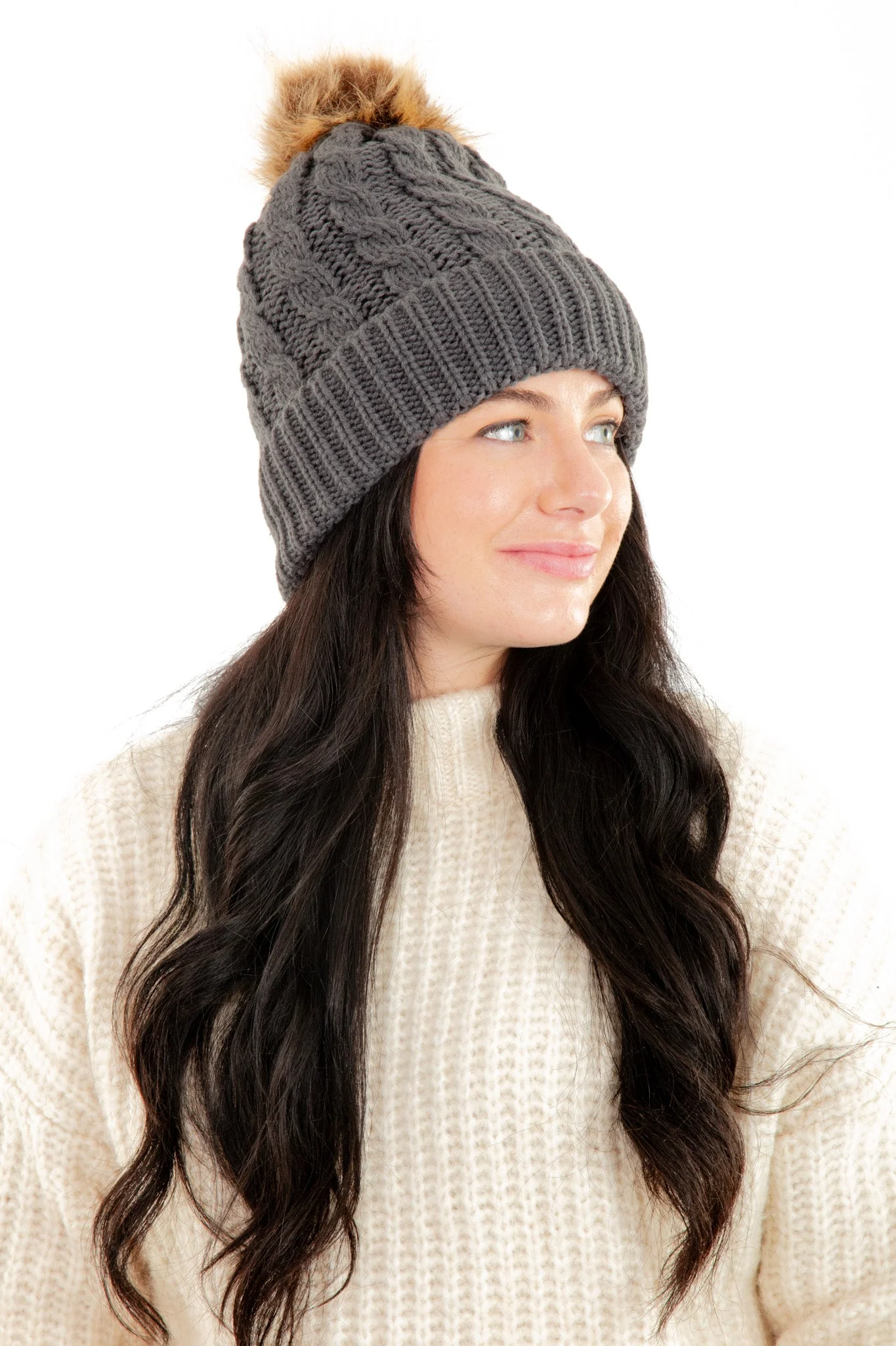 Dark Gray - Cozy Lined Hat - Image 2