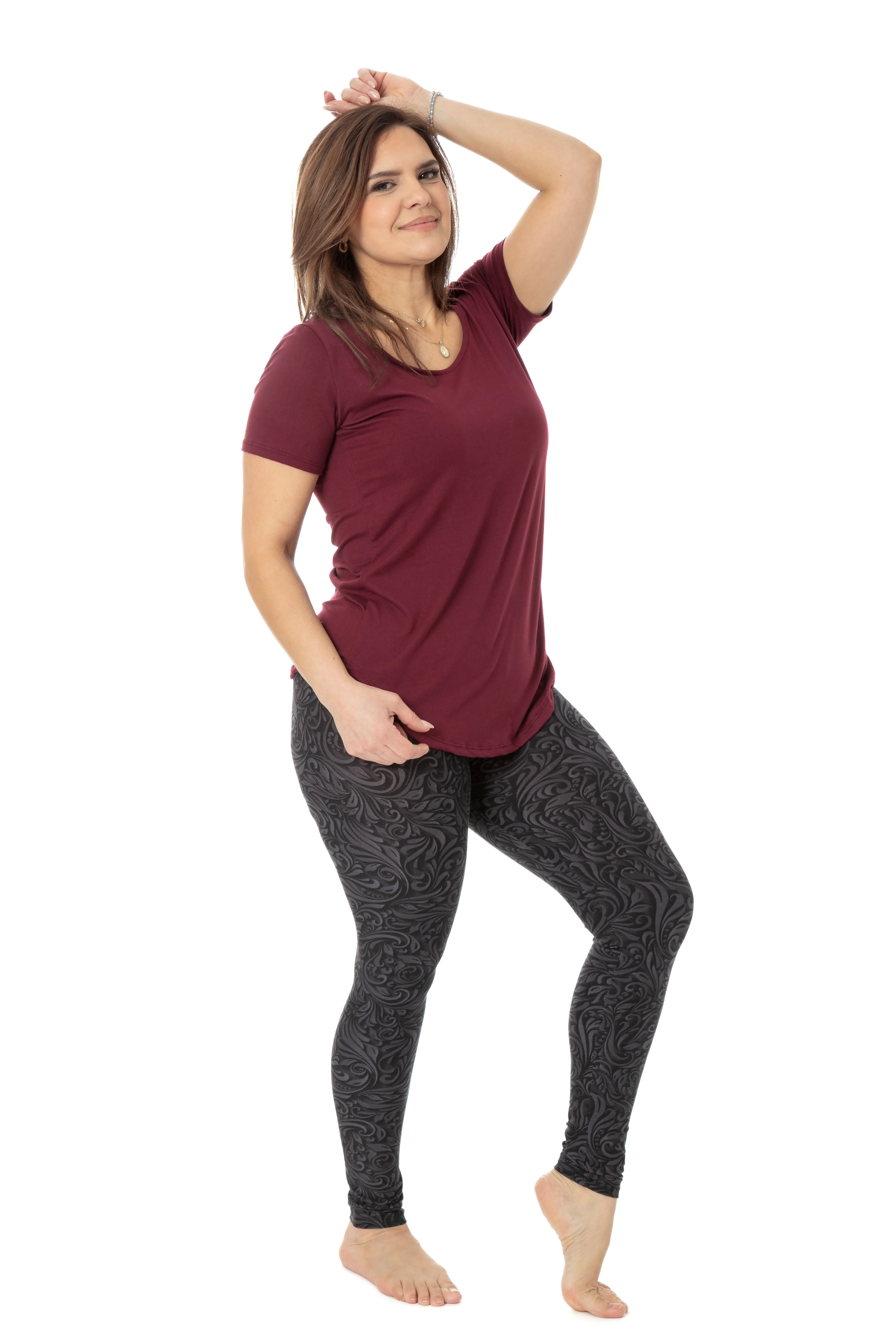 Flowery Grey - All Season Leggings - Image 5