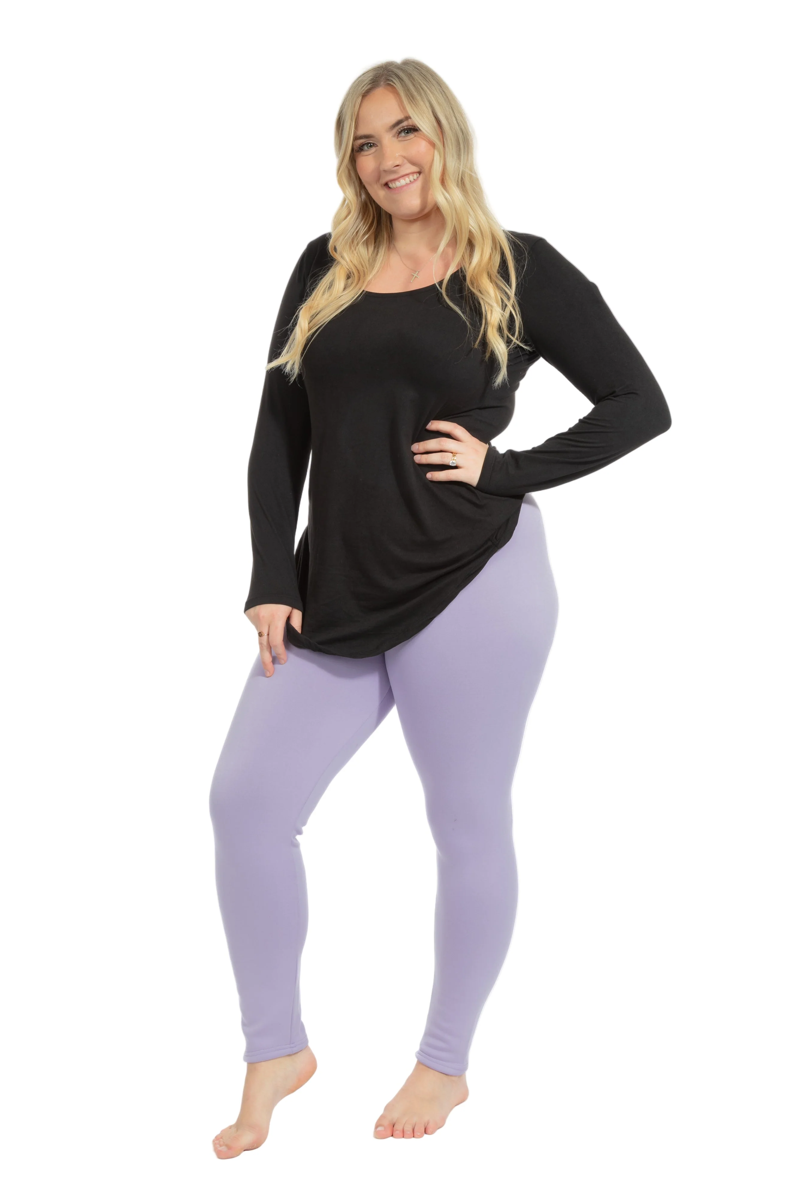 Lavender - Cozy Lined Leggings - Image 4